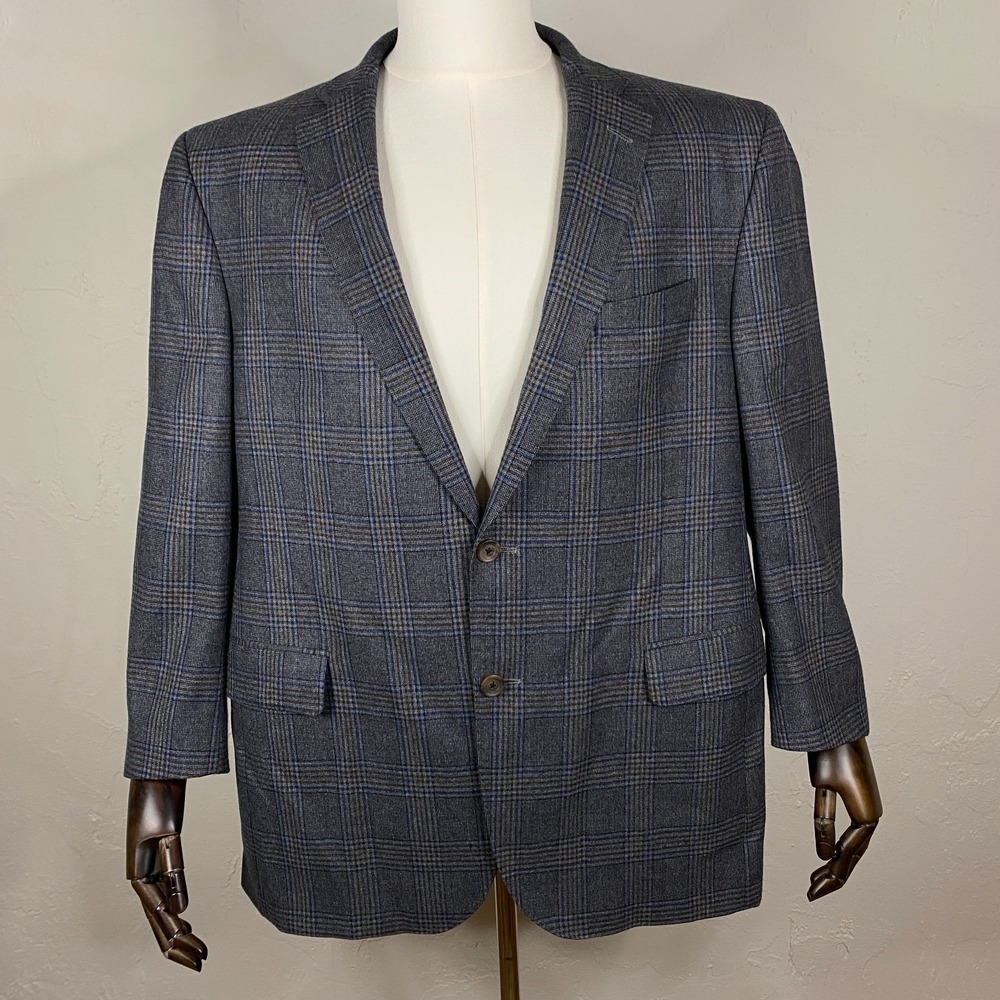 Loro Piana Blazer size 44R Wool Plaid Carroll & Co Sport Coat Suit Jacket